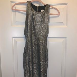 Silver Dress with Cut outs